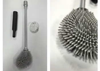 set baie perie silicon si 6 site parfumate pentru pisoar