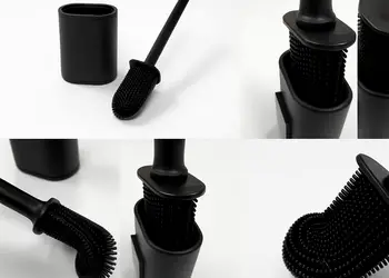 perie toaleta silicon negru