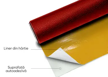 piele ecologica autoadeziva rosu rosie aspect natural moale flexibila 3