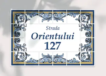 placuta adresa model azulejos lisabona printare uv text personalizat banda dublu adeziva s0