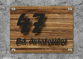 placuta adresa model lemn 4