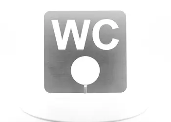 placuta indicatoare wc toaleta bond auriu argintiu pt06 1