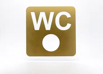 placuta indicatoare wc toaleta bond auriu argintiu pt06 1