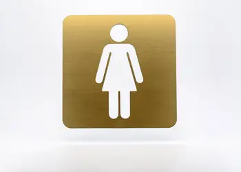 placuta indicatoare wc woman toaleta bond auriu pt05 1