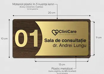 placuta moderna personalizata print uv pp2119 clinici cabinete medicale laboratoare s00