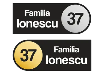 placuta personalizata printata uv pentru usa cu numele de familie s00