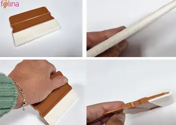 racleta aplicare autocolant cu lama din pasla