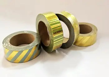 4 role washi tape modele aurii