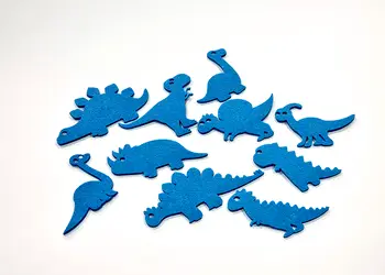 set 10 decoratiuni creative din pasla cu dinozauri pentru activitati craft s00