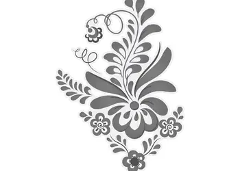 set 18 stickere bella folina model floral gri 20 15 cm