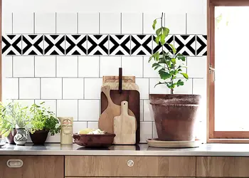 set 18 stickere faianta folina dungi negre