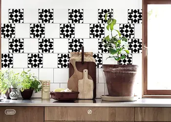 set 18 stickere faianta igit folina model negru