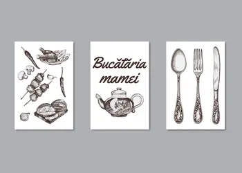 set 3 tablouri bucataria mamei