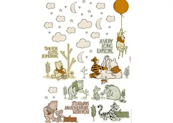 set 47 stickere winnie woodland komar pentru camera copii