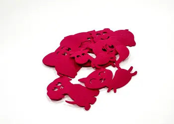 set 7 decoratiuni creative din pasla cu animale pentru activitati craft s00