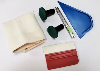 set accesorii aplicare autocolant carbon