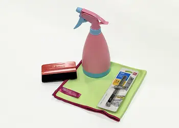 set accesorii aplicare folie de geam racleta pulverizator cutter laveta 1001 s00