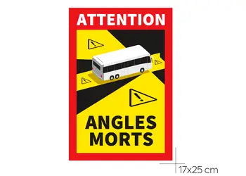 set autocolante obligatorii avertizare unghi mort franta siguranta autocar s00