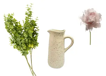 set cadou folina vaza ceramica plante artificiale tablou modern