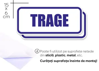 set stickere trage si impinge autocolant folina 15x6cm s00