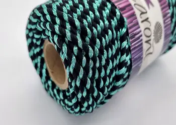 snur decorativ negru turcoaz