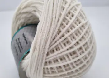 snur catifelat maccaroni suede alb