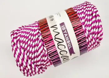 snur decorativ alb roz metalic