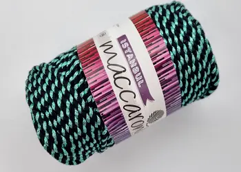 snur decorativ negru turcoaz