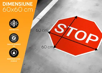 sticker antiderapant pentru podea stop autoadeziv granulatie grosiera 60x60 folina s00
