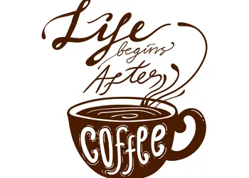 sticker perete bucatarie cafea