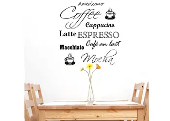 sticker bucatarie folina model cafea 56 56 cm