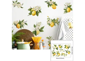 sticker bucatarie lamai si flori decor mobila perete