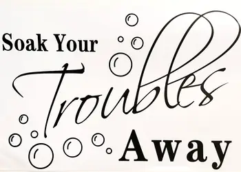 sticker cabina dus folina soak your troubles away