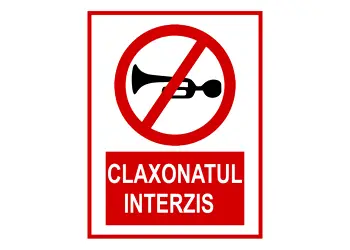 sticker claxonatul interzis
