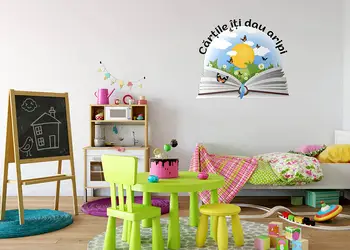 sticker colorat cartile iti dau aripi