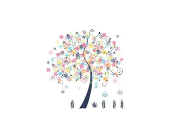 sticker copac colorat 60 cm inaltime