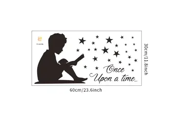 sticker copii Once upon a time negru 25 55 cm
