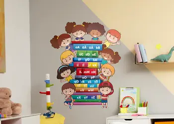 sticker copii model educativ alfabet ya0