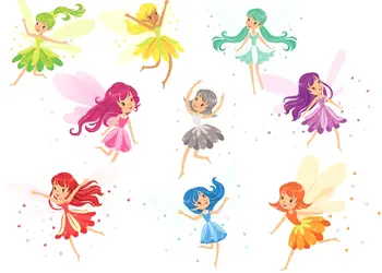 sticker copii zanele curcubeu