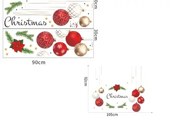 sticker craciun decor cu globuri