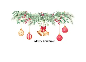 sticker craciun decor ghirlanda cu globuri