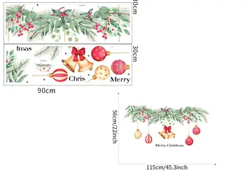 sticker craciun decor ghirlanda cu globuri