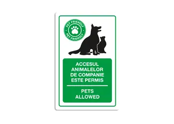 sticker cu accesul animalelor de companie este permis autocolant s00