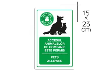 sticker cu accesul animalelor de companie este permis autocolant s00