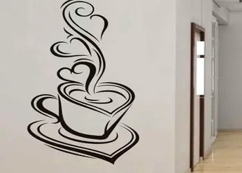 sticker decorativ ceasca cafea