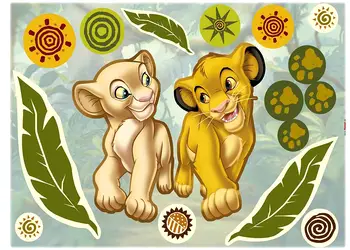 sticker regele leu simba si nala