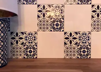 sticker faianta decorativa albastra bay set 6 bucati 1361