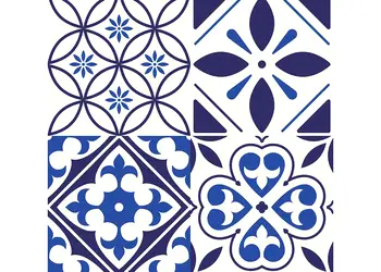 sticker faianta decorativa albastra bay set 6 bucati 1361