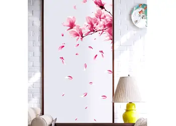 sticker floral folina magnolie roz