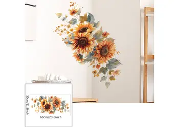 sticker floarea soarelui decor pentru perete si mobila